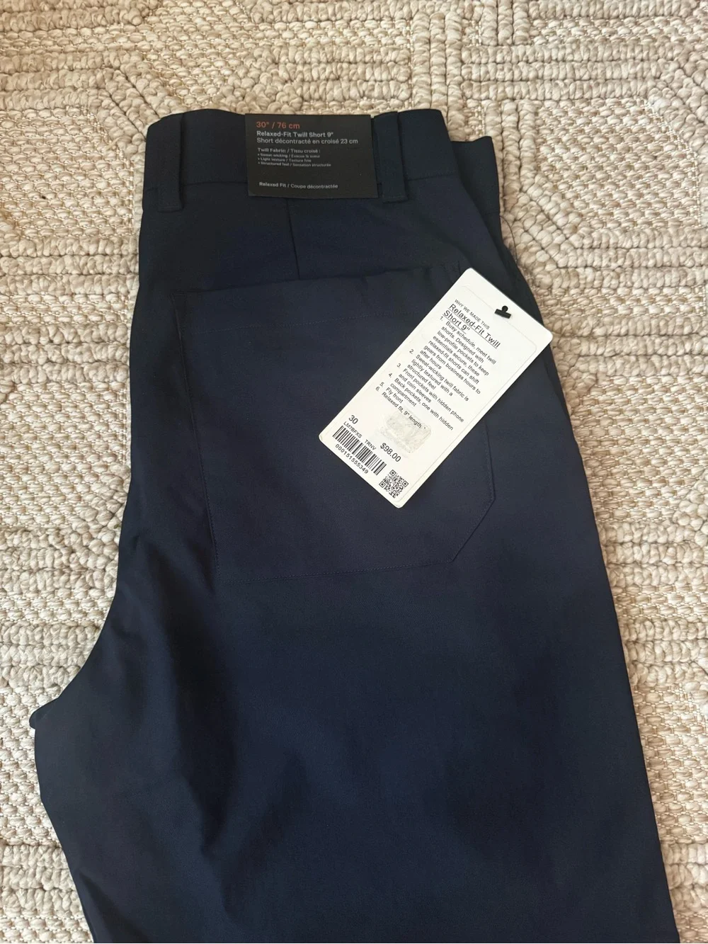 lululemon Men's Relax Fit Twill Shorts in True Navy